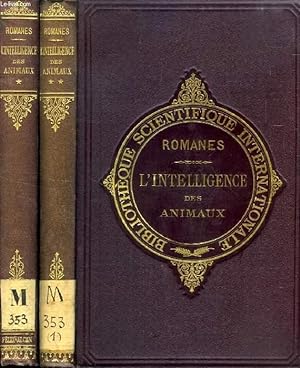 Bild des Verkufers fr L'INTELLIGENCE DES ANIMAUX, 2 TOMES zum Verkauf von Le-Livre