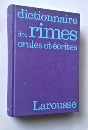 Image du vendeur pour Dictionnaire des rimes orales et ecrites. mis en vente par Librairie Pique-Puces