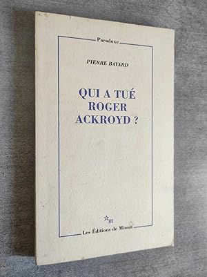 Bild des Verkufers fr Qui a tu Roger Ackroyd ? zum Verkauf von Librairie Pique-Puces