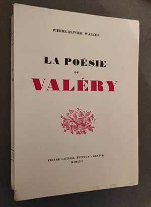 Imagen del vendedor de La Poesie de Valery. a la venta por Librairie Pique-Puces