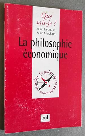 Bild des Verkufers fr La Philosophie economique. zum Verkauf von Librairie Pique-Puces