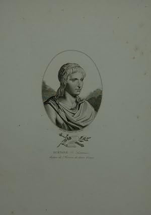 Image du vendeur pour Portrait. Brustfigur nach halbrechts in Oval. Kupferstich von Jouanin. mis en vente par Antiquariat  Braun