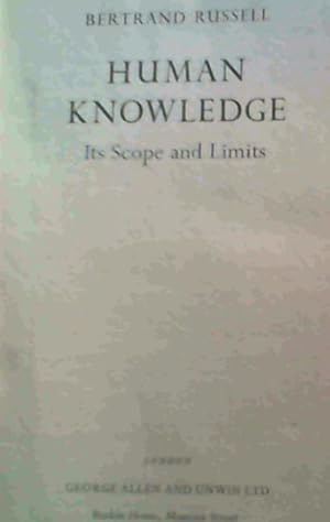 Seller image for Human Knowledge - Its Scope and Limits for sale by Chapter 1