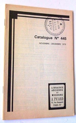 Catalogue no 445, novembre-décembre 1979