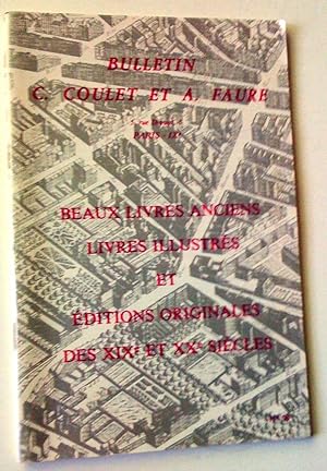 Bulletin C. Coulet et A. Faure, no 58: beaux livres anciens, livres illustrés et éditions origina...