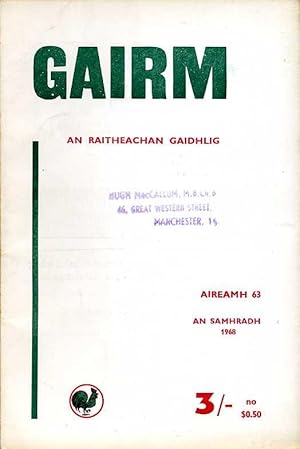 Gairm : An Raitheachan Gaidhlig : Summer 1968 - No 63