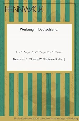 Seller image for Werbung in Deutschland. for sale by Antiquariat Hennwack