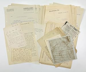 Sammlung von 60 Briefen von und an den Philologen im Zuge der Arbeit an der 1907-1910 im Ullstein...