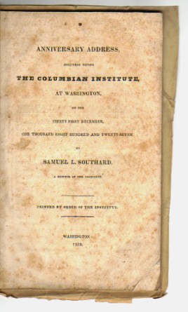 Seller image for ANNIVERSARY ADDRESS delivered before THE COLUMBIAN INSTITUTE at Washington for sale by Antiquarian Bookshop