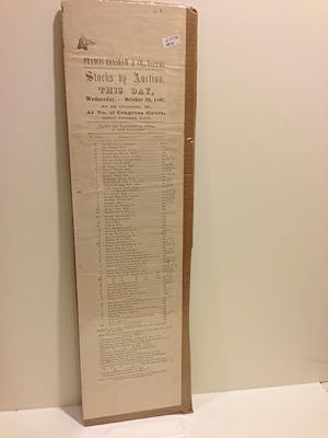 FRANCIS HENSHAW & CO., Auct'rs. / Stocks by Auction, / This Day, / Wednesday,- - October 20, 1897...