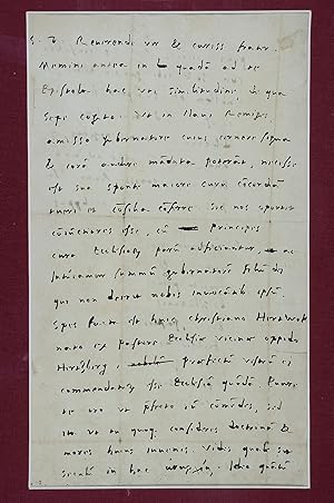 [Autograph letter, signed, from Philipp Melanchthon to Sebastian Boetius].[Wittenberg], Easter [1...