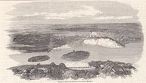 Bild des Verkufers fr Giurgiu (Giurgewo). Stadt und Festung in der Groen Walachei. Ansicht von einer Anhhe aus. zum Verkauf von Antiquariat Hild