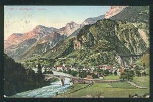 Bild des Verkufers fr Ansichtskarte: . mit der Gotthardbahn. 0, col., I-II, 1913. zum Verkauf von Antiquariat Hild