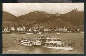 Ansicht vom Ufer im Vordergrund Dampfer. 0, s/w, I-II, 1929.