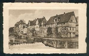 Ansichtskarte: Casseler Schlagd. x, Kupfertiefdruck auf Büttenkarton, I, um 1920.