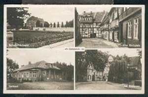 Ansichtskarte: 4 Ansichten: Bahnhof-Anlagen, Alter Kirchplatz, Kurhaus, Am Kirchplatz, 0, M.a., s...