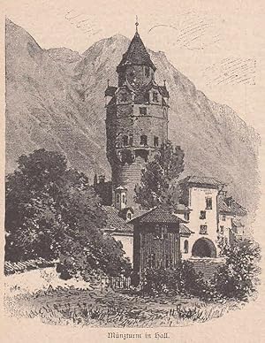 Seller image for Der Mnzerturm in Hall. uere Ansicht. for sale by Antiquariat Hild