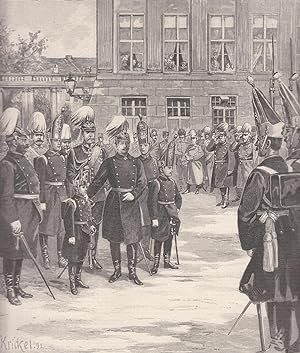 Eintritt des 10jährigen Kronprinzen in die Armee am 6. Mai. Ansicht im Lustgarten zu Potsdam.