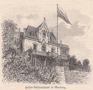 Seller image for Deutsche Studentenhuser: Hessen-Nassauerhaus in Marburg. uere Ansicht. for sale by Antiquariat Hild