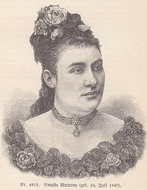 Opernsängerin, geb. 10.7.1847 zu St. Georgen in der Steiermark. Brustbild.