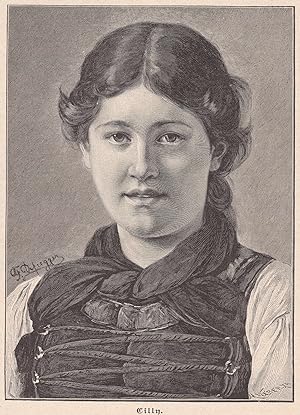 Bild des Verkäufers für Defregger, Franz: Cilly. Mädchenporträt. zum Verkauf von Antiquariat Hild