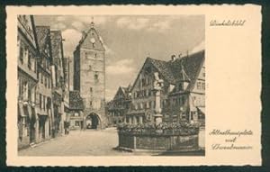 Ansichtskarte: Altrathausplatz mit Löwenbrunnen. x, s/w, I, um 1935.