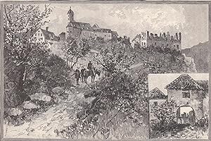 Bild des Verkufers fr Ansicht vom Tal aus. zum Verkauf von Antiquariat Hild