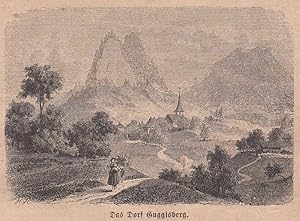 Seller image for Das Dorf Guggisberg. Schne Gesamtansicht. for sale by Antiquariat Hild
