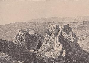 Ansicht der Ruinen des Schlosses Ruggero di Lauria.