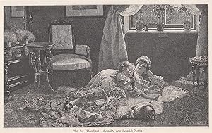Bild des Verkäufers für Rettig, Heinrich: Auf der Bärenhaut. Mutter und Kind liegen auf dem Bärenfell. zum Verkauf von Antiquariat Hild