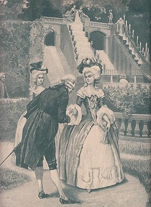 empfängt den Grafen Mirabeau im Park von St. Cloud. Anwesend sind die Prinzessin von Lamballe und...
