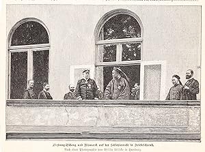 Imagen del vendedor de und Bismarck. Ansicht auf der Schloterrasse in Friedrichsruh. a la venta por Antiquariat Hild