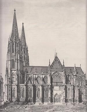Der Dom in Regensburg. Ansicht der Südseite.
