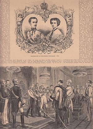 Artikel "Das vierzigjährige Regierungsjubiläum Kaiser Franz Josef I." mit 2 Abbildungen auf 2 Bla...