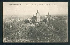 Seller image for Ansichtskarte: Blick v. Marienberg a. St. Gotthardt-Kirche u. Dom. 0, s/w, I-II, 1916. for sale by Antiquariat Hild