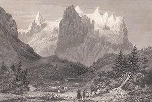 Bild des Verkufers fr Ansicht vom Tal aus. zum Verkauf von Antiquariat Hild