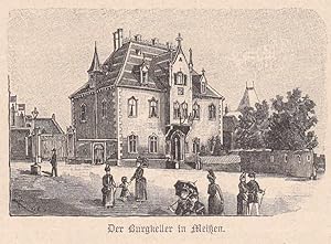 Bild des Verkufers fr Der Burgkeller in Meien. uere Ansicht. zum Verkauf von Antiquariat Hild