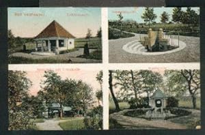Seller image for Ansichtskarte: Bad Salzhausen, Mehrbildkarte. Lithiumquelle, Schwefelquelle, Salzquelle mit Trinkhalle, Stahlquelle. 0, col., I-II, 1913. for sale by Antiquariat Hild