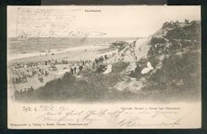 Ansichtskarte: Nordsee, Strand u. Dünen b. Westerland mit lebhaftem Treiben. 0, s/w, I-II, 1903.