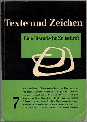 Texte und Zeichen. Eine literarische Zeitschrift. Zweites Jahr / Drittes Heft.