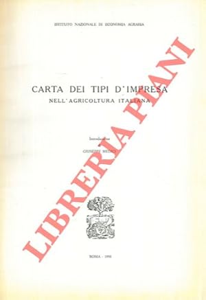 Carta dei tipi d'impresa nell'agricoltura italiana.