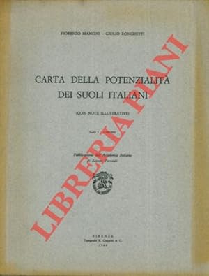 Bild des Verkufers fr Carta della potenzialit dei suoli italiani (con note illustrative). zum Verkauf von Libreria Piani