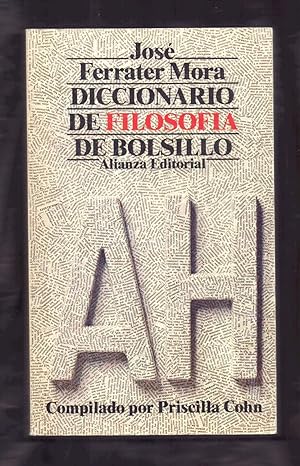 Imagen del vendedor de DICCIONARIO DE FILOSOFA DE BOLSILLO ( A - H ) a la venta por Libreria 7 Soles