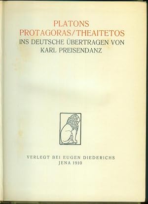 Bild des Verkufers fr Ins Deutsche bertragen von Karl Preisendanz. zum Verkauf von Antiquariat Bibliomania