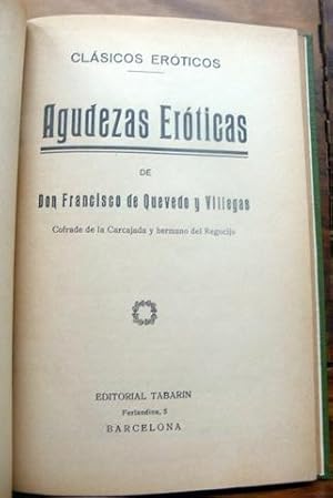 Imagen del vendedor de AGUDEZAS ERTICAS. a la venta por Libreria Anticuaria Farr