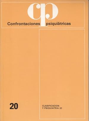 Imagen del vendedor de CONFRONTACIONES PSIQUITRICAS N 20: CLASIFICACIN Y PSIQUIATRA 2 (Biologa y clasificacin en psiquiatra; La nosografa en psiquiatra infantil y adolescente; Problemas especficos de clasificacin en psiquiatra geritrica) a la venta por Librera Vobiscum