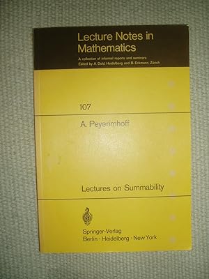 Lectures on Summability