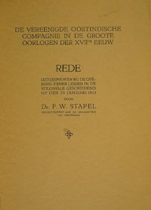 Seller image for De Vereenigde Oostindische Compagnie in de groote oorlogen der XVIIde eeuw. Rede. for sale by Gert Jan Bestebreurtje Rare Books (ILAB)