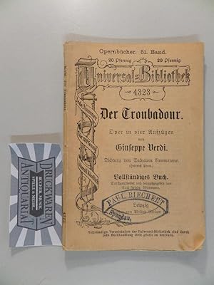 Image du vendeur pour Der Troubadour : Oper in 4 Aufz. mis en vente par Druckwaren Antiquariat