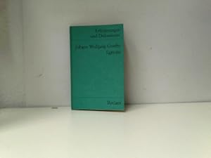 Bild des Verkufers fr Erluterungen und Dokumente zu Johann Wolfgang Goethe: Egmont zum Verkauf von ABC Versand e.K.
